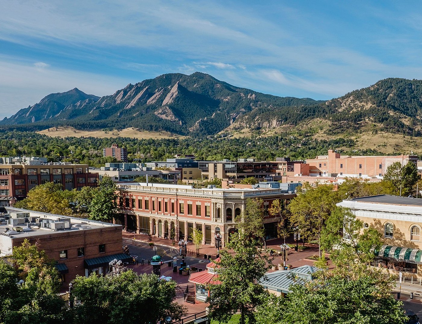 boulder colorado with foothills in the background