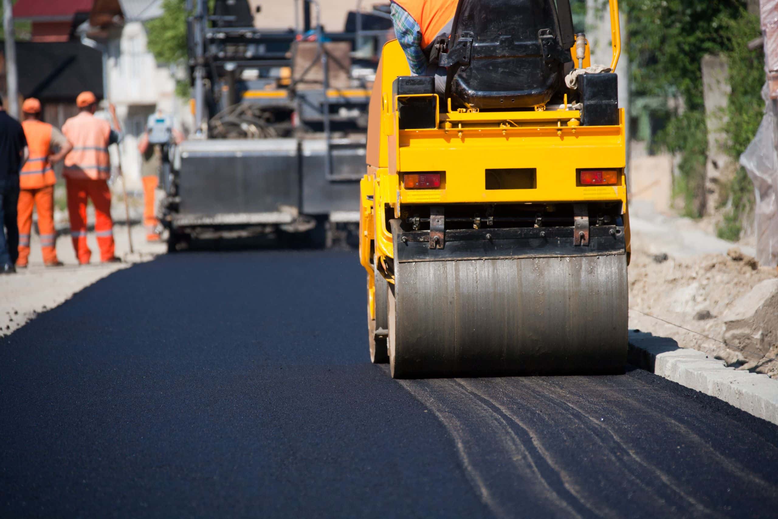 crew working on an asphalt repair project